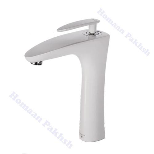 شیر روشویی پایه بلند کی آی جی مدل ویولن شیری کروم